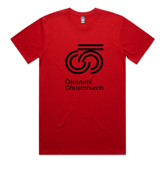 MEN'S TEE - Red with Black print